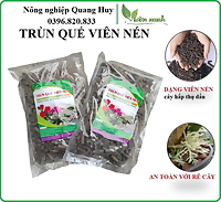 (AN TOÀN RỄ CÂY) Phân trùn quế viên nén 1kg bổ sung thêm Trichoderma phân giải xenlulo